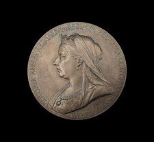 1897 VICTORIA DIAMOND JUBILEE 56mm MEDALHA DE PRATA - CAIXA comprar usado  Enviando para Brazil