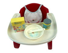 Bitty Baby Assento Booster Vermelho Caixa de Cereais Peras Tigela Colher Babador Antigo Anos 90 com Caixa comprar usado  Enviando para Brazil