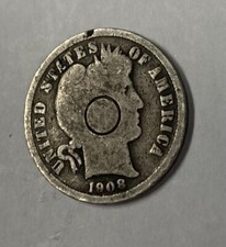 (L)**1908 D com um selo de contador prata centavo de barbeiro bom enchimento**, usado comprar usado  Enviando para Brazil
