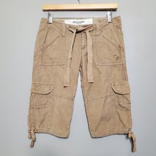 Bermuda de carga vintage Abercrombie & Fitch tamanho grande veludo marrom Y2K comprar usado  Enviando para Brazil