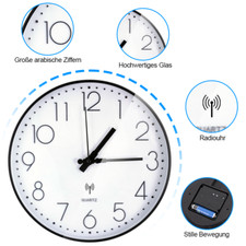 Funkuhr lautlos wanduhr gebraucht kaufen  Bochum