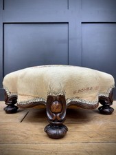 Victorian walnut footstool for sale  KING'S LYNN
