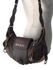 Usado, Bolsa de ombro DIESEL vintage couro marrom medieval crescente grunge franja berloques comprar usado  Enviando para Brazil