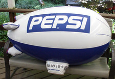 JUMBO Vintage ALVIMAR 48" Inflável 4` Blowup PEPSI COLA BLIMP Dirigível NOVO comprar usado  Enviando para Brazil