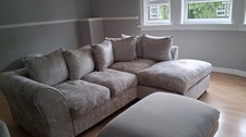 Silver corner sofa for sale  GLASGOW
