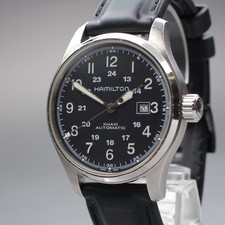 [Exc+5] Hamilton Cáqui H706250 44mm Mostrador Preto Data Relógio Automático Masculino JAPÃO, usado comprar usado  Enviando para Brazil