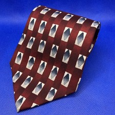 Usado, Pierre Cardin, toda de seda, gravata masculina, geométrica, retângulos/diamantes, 4”X57” comprar usado  Enviando para Brazil