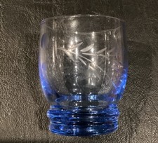 Blue vintage etched for sale  Belmar
