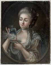 Tableau ancien portrait d'occasion  Paris XVII