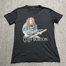 Camiseta masculina Cliff Burton tamanho médio preta estampa gráfica Metallica comprar usado  Enviando para Brazil