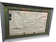 Framed indenture agreement for sale  WARRINGTON