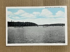 Cartão postal Eagles Mere PA Pensilvânia recreação canoas de barco PC antigo comprar usado  Enviando para Brazil