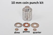 KIT de ferramentas anel moeda 2/5" 10 mm para quarto de centavo dólar americano furo central, usado comprar usado  Enviando para Brazil