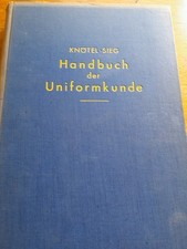 Handbuch uniformkunde knötel gebraucht kaufen  Rottweil
