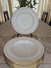 Conjunto de 4 tigelas de sopa Noritake White Scapes aro lockleigh, 8,5", usado comprar usado  Enviando para Brazil