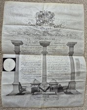 Old masonic certificate for sale  LETCHWORTH GARDEN CITY