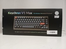 Teclado mecânico Keychron V1 Max com fio 75% RGB com interruptores banana, preto #1 comprar usado Teclado mecânico Keychron V1 Max com fio 75% RGB com interruptores banana, preto #1 comprar usado  Enviando para Brazil