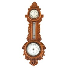Antique aneroid carved for sale  Big Flats