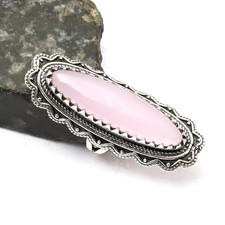 Anel de pedra preciosa étnica feito à mão de calcedônia rosa presente EUA tamanho-7,5 AR 22310, usado comprar usado Anel de pedra preciosa étnica feito à mão de calcedônia rosa presente EUA tamanho-7,5 AR 22310, usado comprar usado  Enviando para Brazil