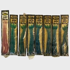 Vintage Mann's Bait Company 8"" Jelly Worms 3-Pack Lote de 8 Novo Estoque Antigo comprar usado  Enviando para Brazil