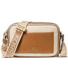 Bolsa tiracolo Michael Kors Maeve bolota natural couro marrom lona NOVA, usado comprar usado  Enviando para Brazil