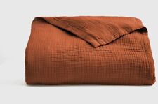 Cobertor de gaze totalmente arejado Marmelo Queen algodão orgânico terracota novo sem etiquetas comprar usado  Enviando para Brazil