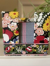 Vera Bradley Cubo Tome Nota 4x4x4 Folha Solta Notas Estacionárias Preto Floral USADO, usado comprar usado  Enviando para Brazil