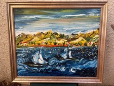 Peinture paysage côtier d'occasion Peinture paysage côtier d'occasion  L'Isle-Jourdain