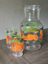 Jarro de suco de laranja vintage âncora e 2 copos de suco, usado comprar usado  Enviando para Brazil