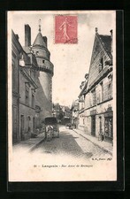Cpa langeais rue d'occasion  Expédié en France