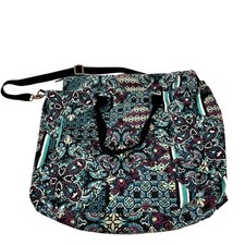 Bolsa tote Soft Surroundings extra grande transporte todas as viagens academia piscina azul-petróleo rosa comprar usado  Enviando para Brazil