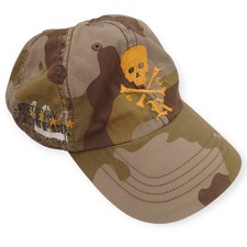 Boné de bola camuflado rugby Ralph Lauren chapéu ajustável beisebol caveira ossos cruzados raro comprar usado  Enviando para Brazil