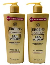 2 jergens extensor bronzeado brilho natural todos os tons de pele hidratante 7,5 oz cada arranhado comprar usado  Enviando para Brazil
