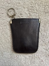 RARO Vintage Coach 1980s Couro Marrom Espremer Moeda Porta-Chave Bolso comprar usado  Enviando para Brazil