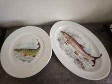 Fish service. porcelain d'occasion  Expédié en Belgium