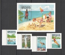 K1139 1985 GRENADA GRENADINES ESPORTES AQUÁTICOS VIDA MARINHA TURISMO #698-1 BL+CONJUNTO MNH comprar usado  Enviando para Brazil