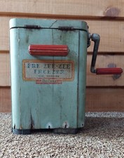 RARO VINTAGE ANTIGO FRE-ZEE-ZEE 2 QT SORVETEIRA FREEZER LUXO CABO DE MADEIRA comprar usado  Enviando para Brazil