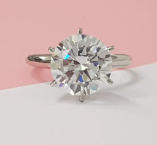 Anel solitário de diamante branco com certificação 3,00 quilates, excelente brilho e brilho! comprar usado  Enviando para Brazil