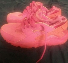 Tênis Nike Huarache Run GS rosa quente laser fúcsia feminino tamanho 6.5 comprar usado  Enviando para Brazil
