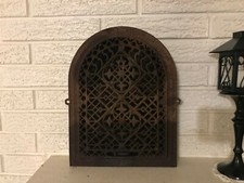 Grelha antiga registro de calor grelha ventilação ar ferro fundido piso de parede arte arqueada comprar usado  Enviando para Brazil
