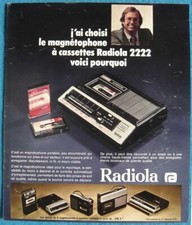 Publicité papier magnétophon d'occasion  Vif