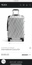 Tumi degree aluminum for sale  Belmont
