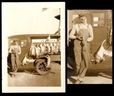 COELHOS MORTOS PENDURADOS EM RIFLE ARMA CAÇADOR CAMINHÃO DÉCADA DE 1930 FOTO DE CARRO VINTAGE comprar usado  Enviando para Brazil