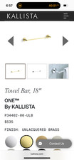 Kallista one towel for sale  Hull