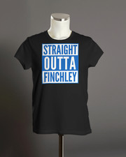 T-shirt Straight Outta FINCHLEY | Blues Wingate Maurice Rebak Barnet London na sprzedaż  Wysyłka do Poland
