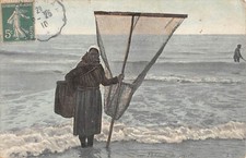 Old postcard shrimp d'occasion  Expédié en Belgium