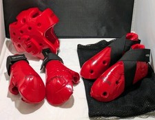 Usado, Century Child Youth Red Karate Taekwondo Marcial Sparring Pads Conjunto de Pacote de Equipamento comprar usado  Enviando para Brazil