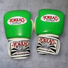 Usado, Luvas de boxe YOKKAO – Couro verde 8 oz – Muay Thai premium feitas na Tailândia comprar usado  Enviando para Brazil