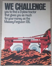 1967 Canadian Massey Ferguson anúncio impresso MF 135 3 arados trator, usado comprar usado  Enviando para Brazil