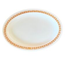 Prato de servir Pyrex Tiburon vidro opala flor grega chave louça de jantar vintage comprar usado  Enviando para Brazil